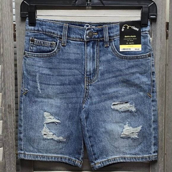Boys' Destructed Bermuda Jean Shorts | Art Class | Small (6/7) - Picture 1 of 10